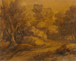 Scene with a Road Winding through a Wood, c. 1770