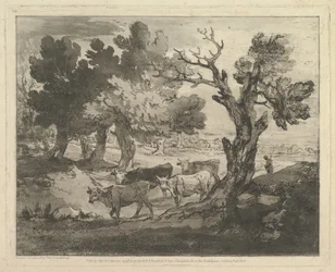 Wooded Landscape with Herdsmen and Cows, August 1, 1797