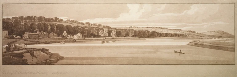 A Selection of Twenty of the Most Picturesque Views in Paris: View of St. Cloud and Mount Calvary taken from Pont de Sève