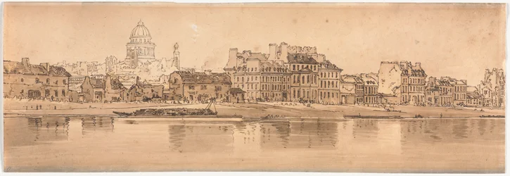 A Selection of Twenty of the Most Picturesque Views in Paris: View of the Pantheon taken from the Arsenal