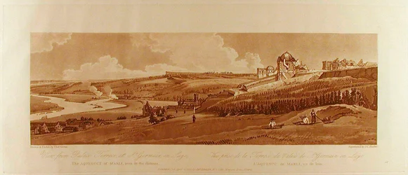View from the Palace Terrace at St. Germain, the Aqueduct of Marli seen in the distance