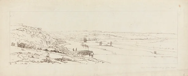 View of the Waterworks at Marly, and St. Germain-en-Laye in the Distance