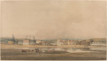 Village along a River Estuary in Devon