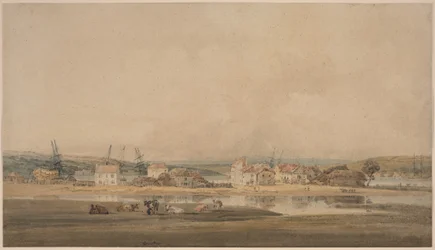 Village along a River Estuary in Devon