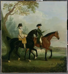 The Hon. Marcia Pitt Riding with her Brother, the Hon. George Pitt in the Park of Stratfield Saye House