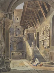 Court of the Bargello, Florence, 1839