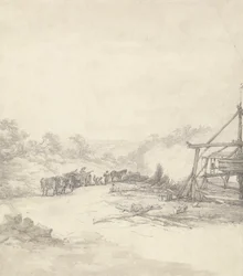 Unloading Pit Props at Coalbrookdale