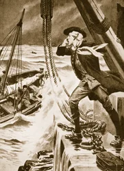 John Smeaton at work on his Eddystone lighthouse