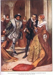 Northumberland Strode Towards Them, and Flinging His Jewelled Cap on the Ground, He Drew His Sword