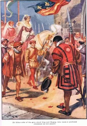 On Either Side of the Gate Gog and Magog, Who Made a Profound Obeisance as She Passed