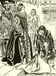 Raleigh Spreads His Cloak Before Elizabeth