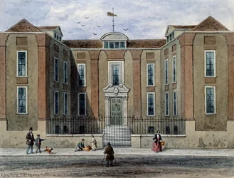 An Ancient Mansion, called Pitchett Hall, South Side of Union St., Southward, 1828