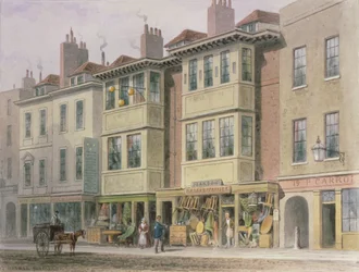 Old Houses on the East Side of Grays Inn Lane, looking North from Holborn