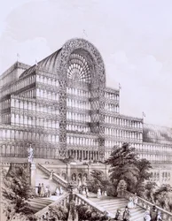 Crystal Palace at Sydenham, the Front of the Great Transept, c.1851-55