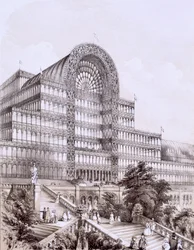 Crystal Palace at Sydenham, the front of the Great Transept