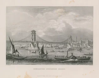 Hungerford Suspension Bridge Crossing the Thames