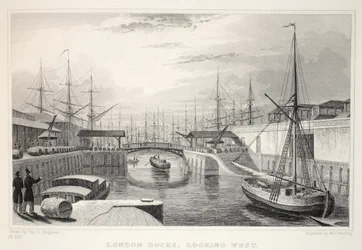 London Docks, Looking West, from 
