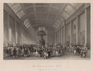 Long Room in the Custom House, London, for the paying of customs duty