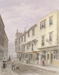 Old House at the Entrance to Leather Lane, 1857