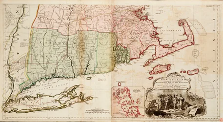 A Map of the Most Inhabited Part of New England, Containing the Provinces of Massachusetts Bay and New Hampshire with the Colonies of Connecticut and Rhode Island