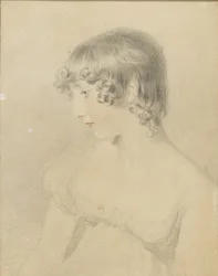 Bust Portrait of Susan Bloxam, Turned in Profile to Left
