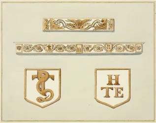 Carved Oak Frieze, including one from chimneypiece, at 15 Broad Street