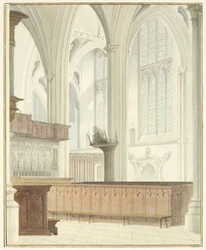 Interior of Bristol Cathedral, near Organ