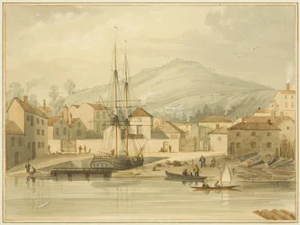 Limekiln Dock, Hotwell Road, with the brig 