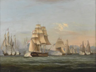 HMS Spartan & French Frigates: Beginning of the Action, 3rd May 1810 (Bay of Naples)