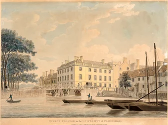 Queens College in the University of Cambridge, pub 1800