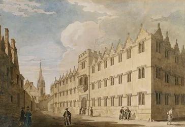 Oriel College, Oxford with St. Mary