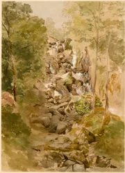Landscape with Waterfall
