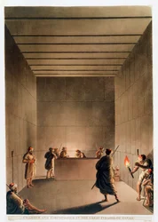 Chamber and Sarcophagus in the Great Pyramid of Giza, Egypt