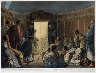 Entrance to the Chapel of the Holy Sepulchre. In 