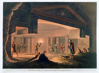 Interior View of the Catacombs at Alexandria, Egypt, 1802