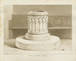 Font at Biddulph (New) Church