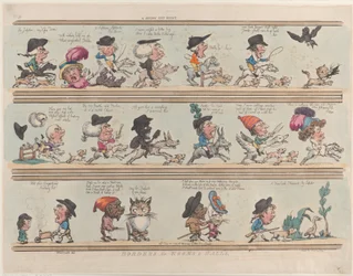 A Pygmy Cat Hunt, Borders for Rooms & Halls, Plate 9, June 20, 1799