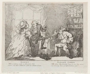 Bozzy and Madame Piozzi Frontispiece, Bozzy and Piozzi by Peter Pindar, 1780-86