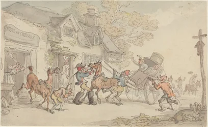 Changing Horses at a Post House in France