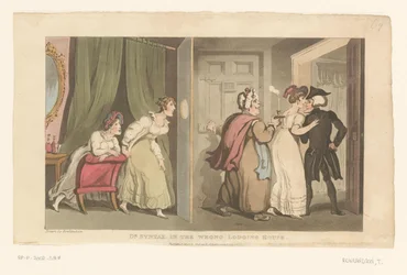 Doctor Syntax Led Through a Door by Two Women