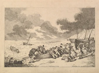 Embarking from Brighthelmstone to Dieppe (from Imitations of Modern Drawings)
