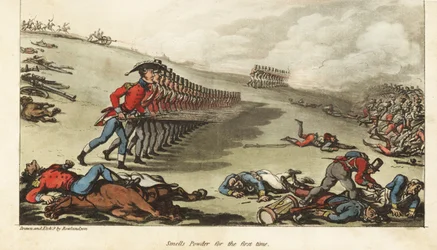 Ensign Johnny Newcome taking part in his first action, the charge against the French Army at the Battle of Salamanca