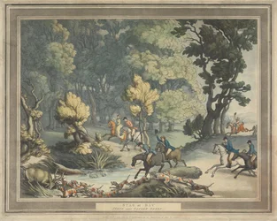 Fox-hunting: Stag at Bay. Scene near Taplow Berks