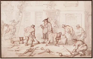 Labourers Putting Down a Pavement