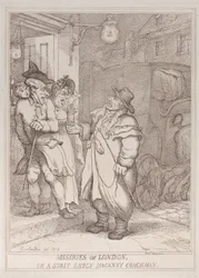 Miseries of London, or a Surly Saucy Hackney Coachman