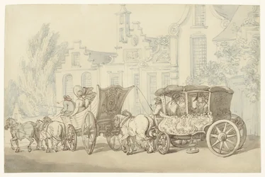 Open Carriage and Coach in a Quasi-Dutch Street