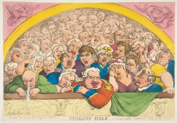 Pidgeon Hole. A Convent Garden Contrivance to Coop up the Gods
