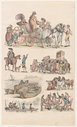 Plate 16, Outlines of Figures, Landscapes and Cattle for the Use of Learners