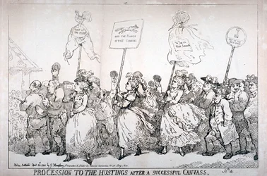 Procession to the hustings after a successful canvass, no:14, 1784