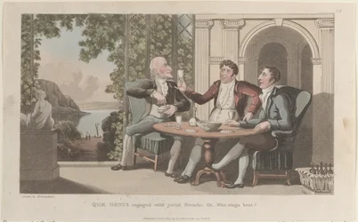 Quae Genus Engaged with Jovial Friends, Or-Who Sings Best, from The History of Johnny Quae Genus